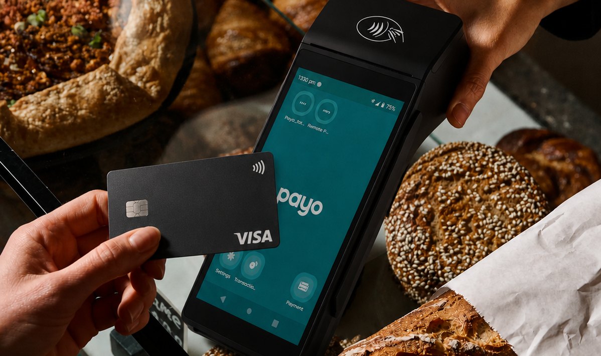 Staff using a point of sale terminal at a venue counter